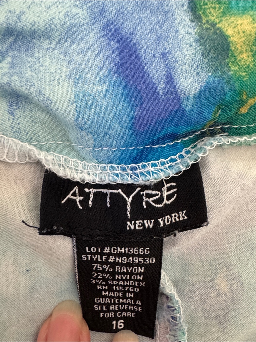 Attyre Multicolor Abstract Midi Skort in Blue, Teal & Magenta (multicolors) - Picture 4 of 4
